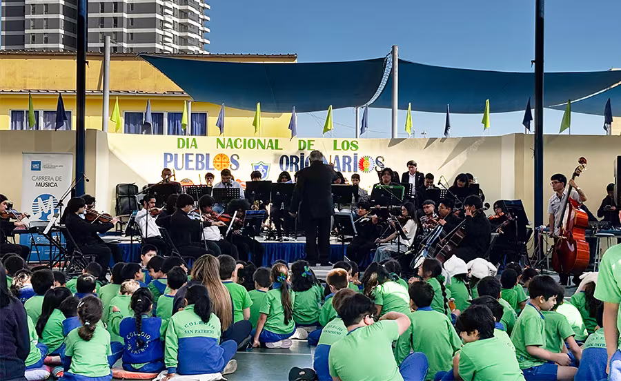 Concierto educativo de la Orquesta Sinfónica de la Carrera de Música de la Universidad de Antofagasta.