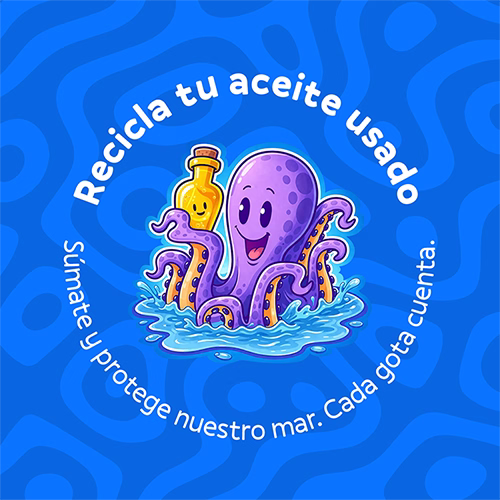 Sello recicla tu aceite usado.